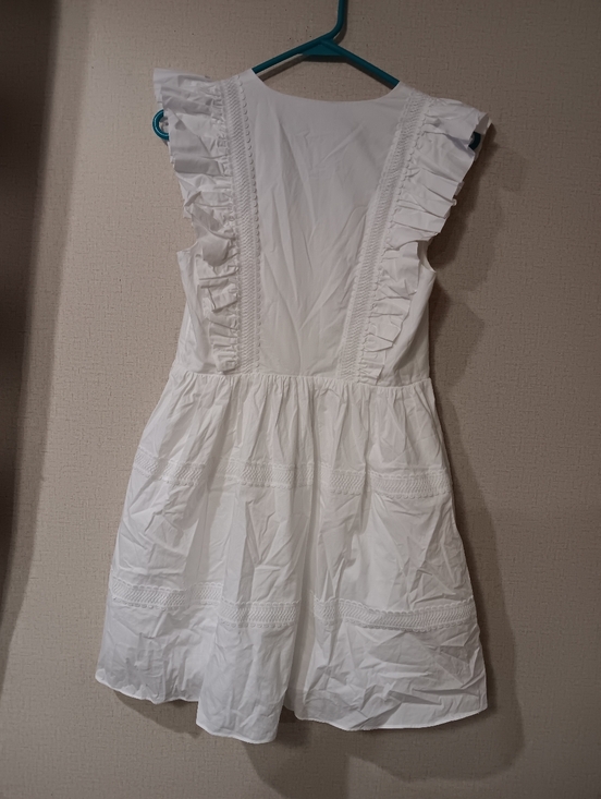 Endless Rose White Ruffle V-Neck Mini Dress